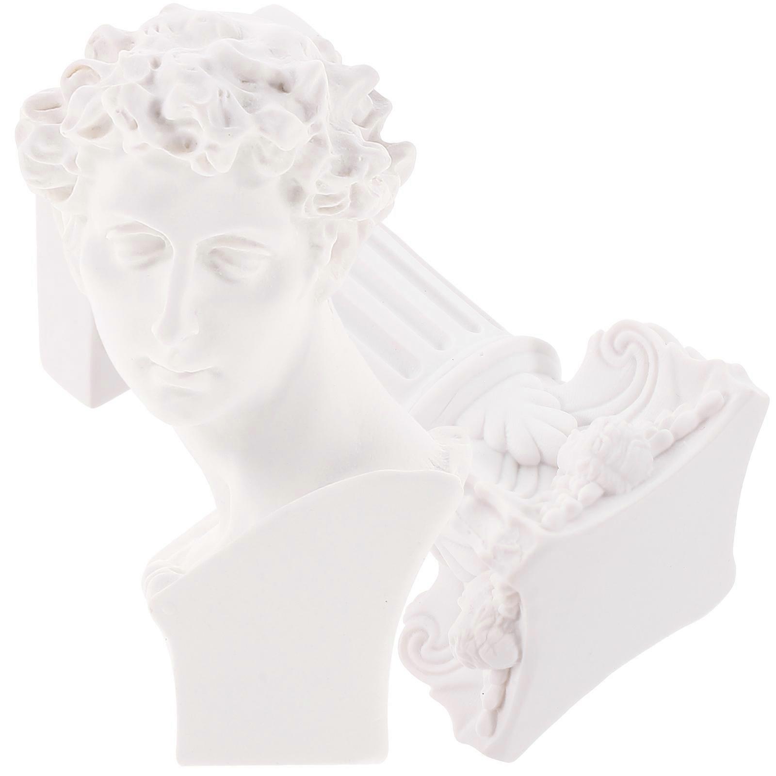 Resin David Statue for Home Decor 3Sets Roman Column Sculpture