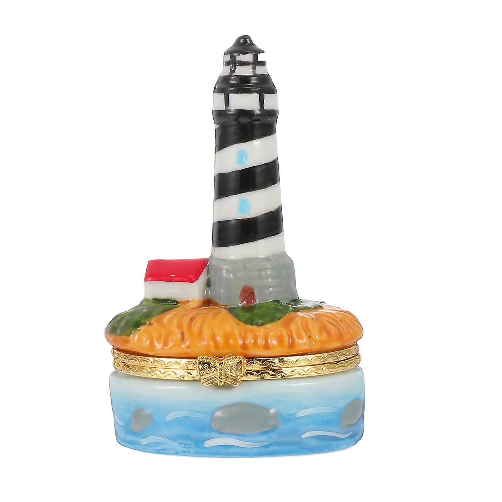 Stylish Trinket Box Ceramic Container for Storage Use 3Pcs