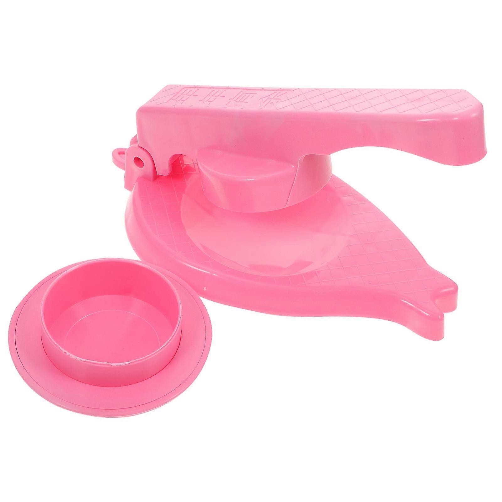 Dumpling Wrapper Mold Labor-Saving Dough Pressing Mold for Daily Use Pink Pp Material 1 Set