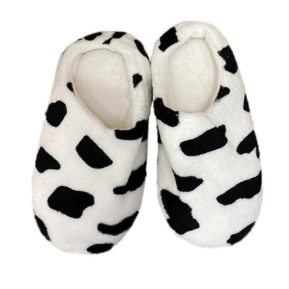 Slip-on Slippers Cow Pattern Slippers for Indoor Using 3Pairs