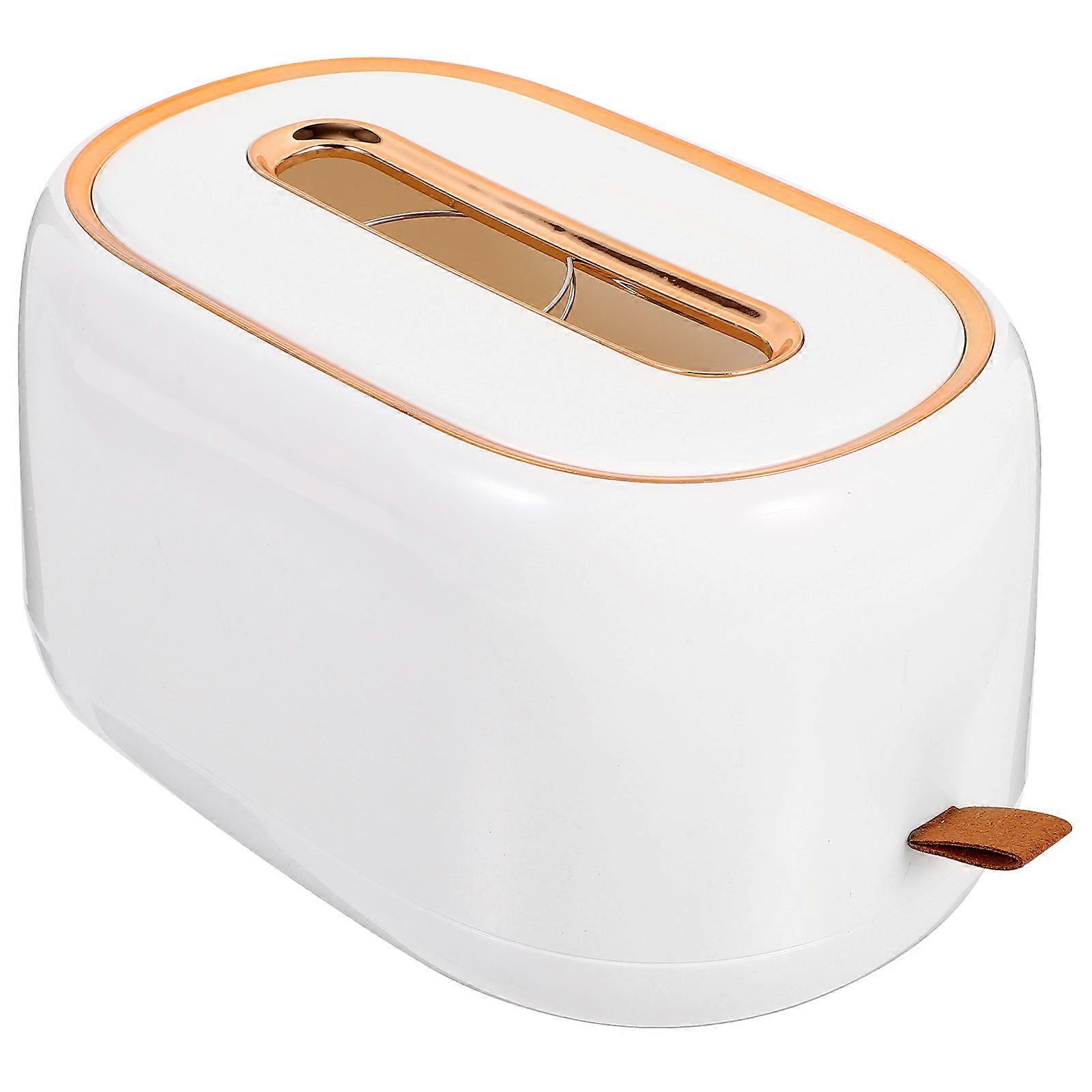Bathroom Tissue Dispenser 2Pcs Light Luxury Storage Box For Home Use Featuring White Color And Easy Cleaning Functionality