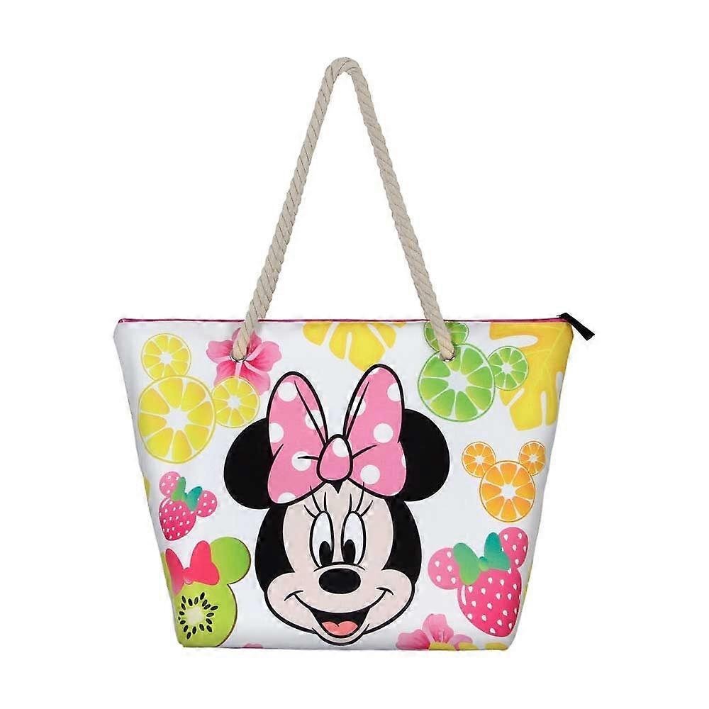 Minnie Mouse beach bag with fruit design and spacious interior