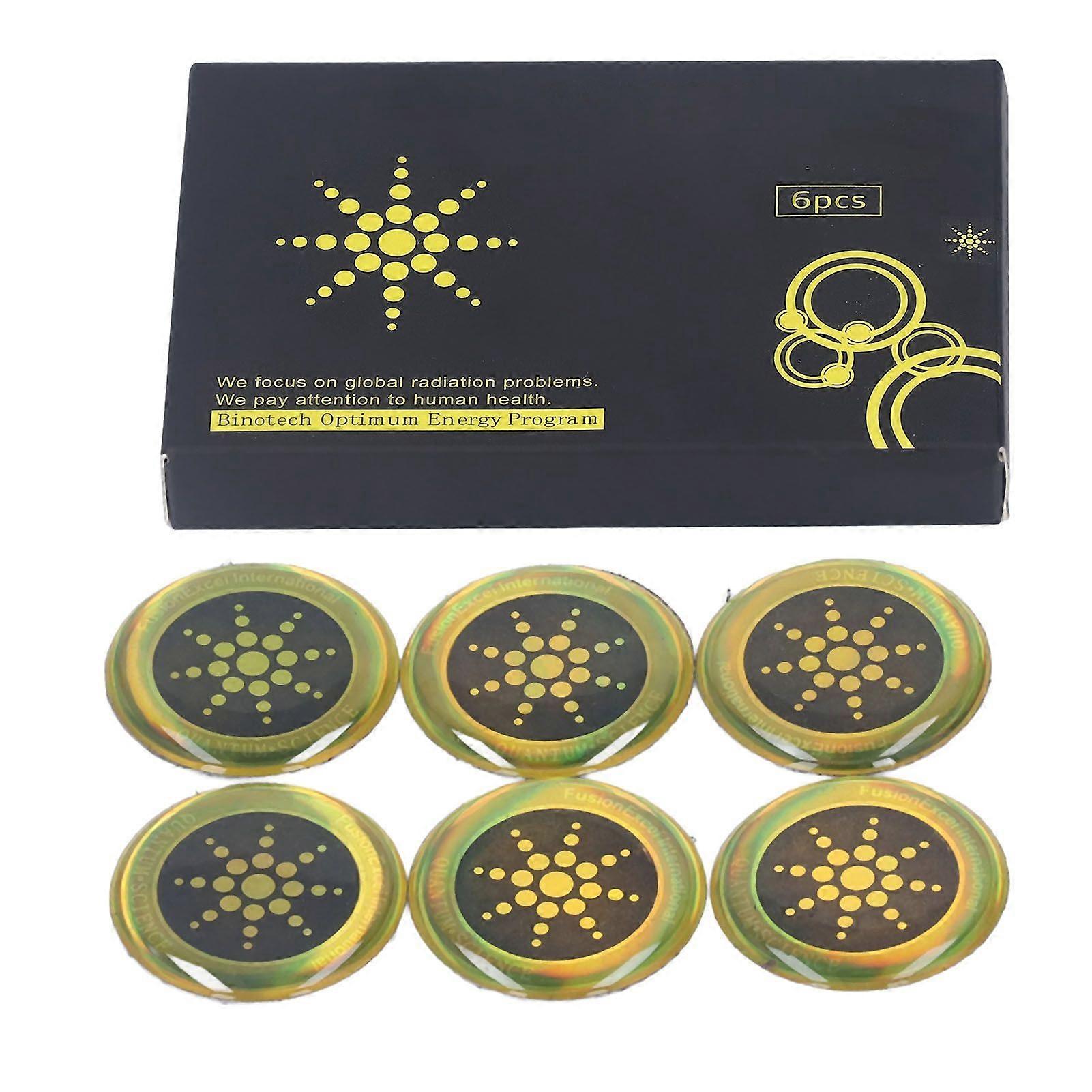 高品質の6枚入りの放射線防止ステッカー、電気ステッカー、ゴールド