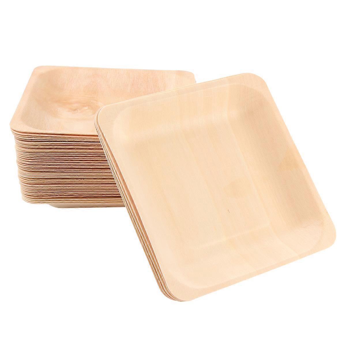 Square 50Pcs Light Brown Eco-Friendly Wooden for Kitchen