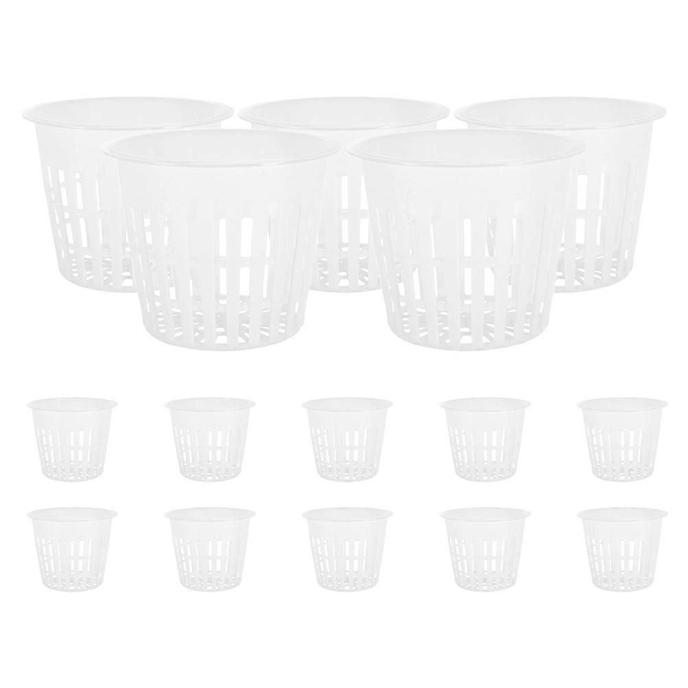 Slotted Mesh Net Cups Plastic Hydroponic Pots for Growing 60Pcs Garden Use