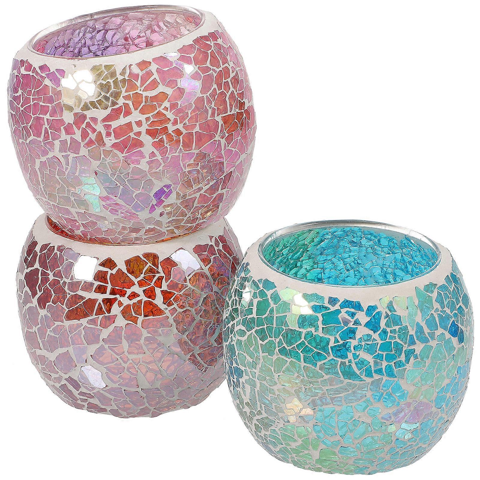 Pedestal Tea Light Holders Material Living Room Storage Holder 3Pcs