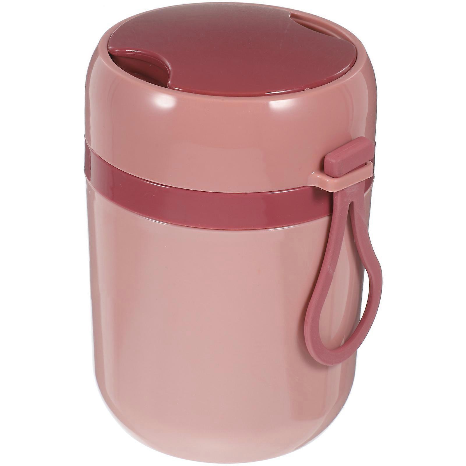 Portable Soup Cup with Spoon for Drinking Use 2Pcs Pink Insulated Breakfast Cups