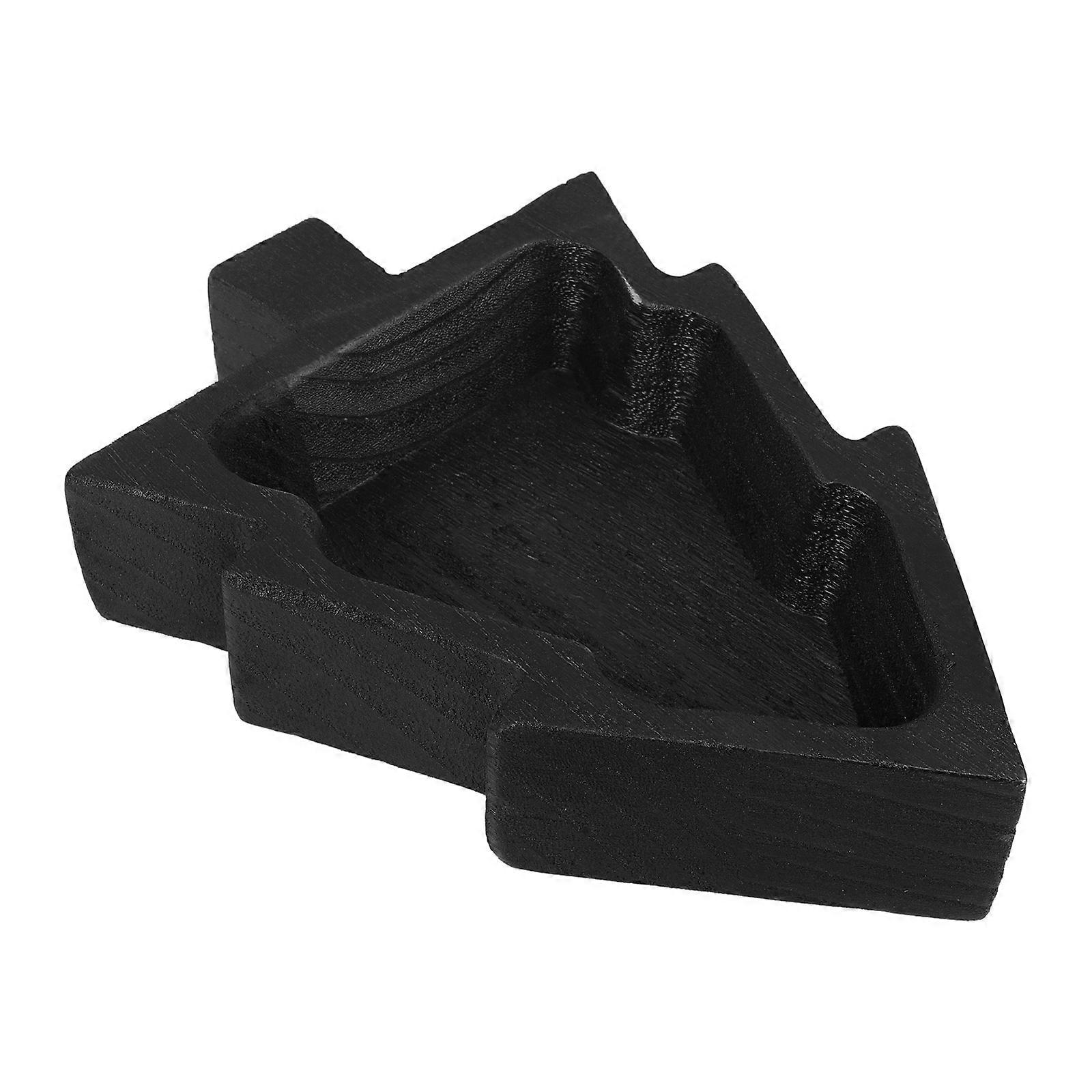 Christmas Tree Shaped Serving Dish For Households In Black Color With Storage Function 1Pcs