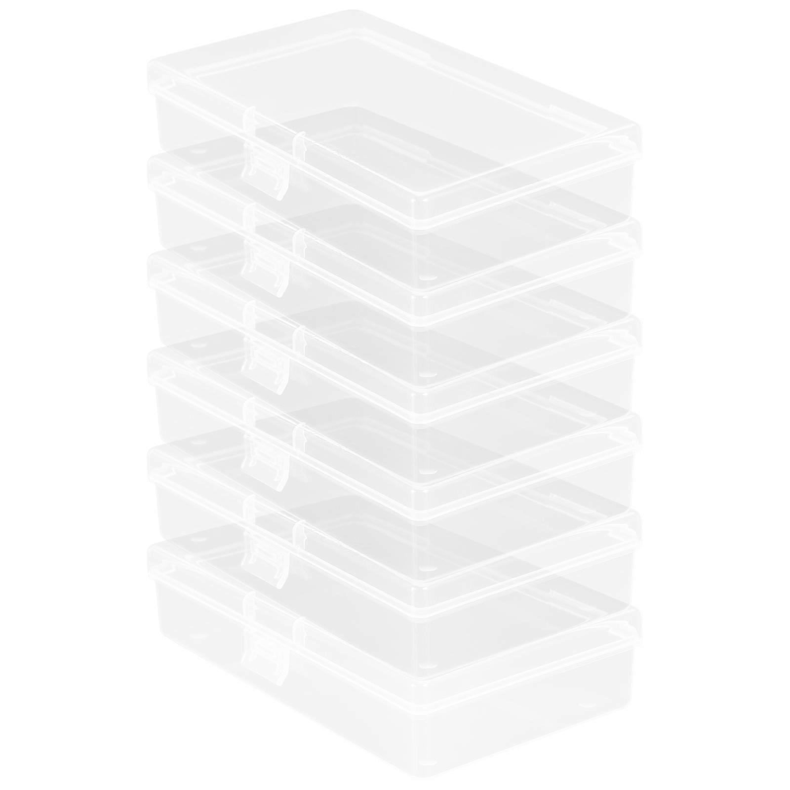 Multi-Functional Mini Jewelry Organizer Long Rectangle Storage Box 6Pcs