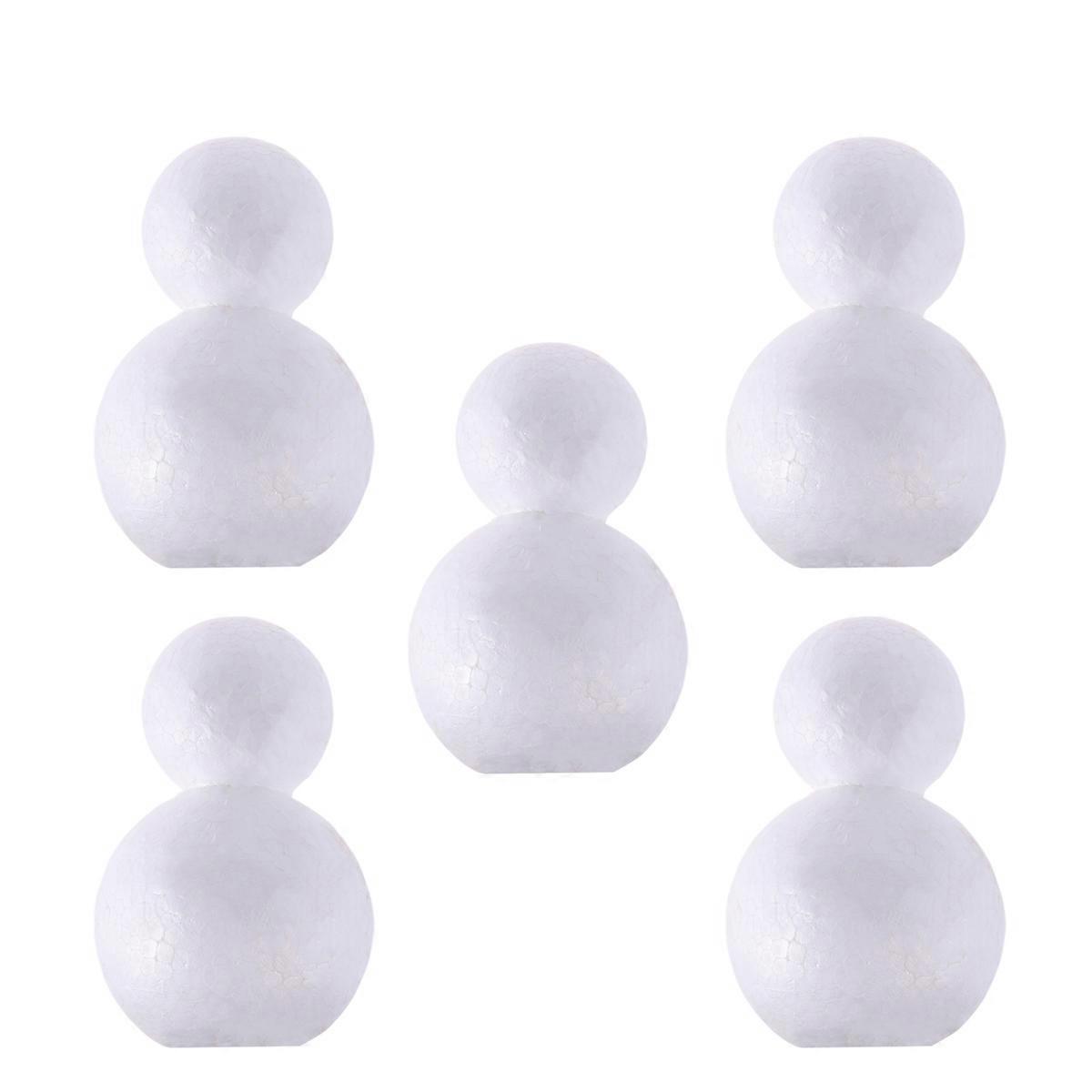 Snowman Materials Snowman Doll Foam for Decoration 5Pcs