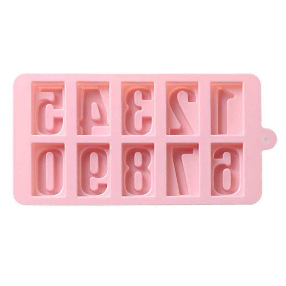 Silicone Fondant Chocolate Candy Mold Numbers For Diy Enthusiasts Bakers Non-Stick Easy Demoulding Chocolate Making 1Set