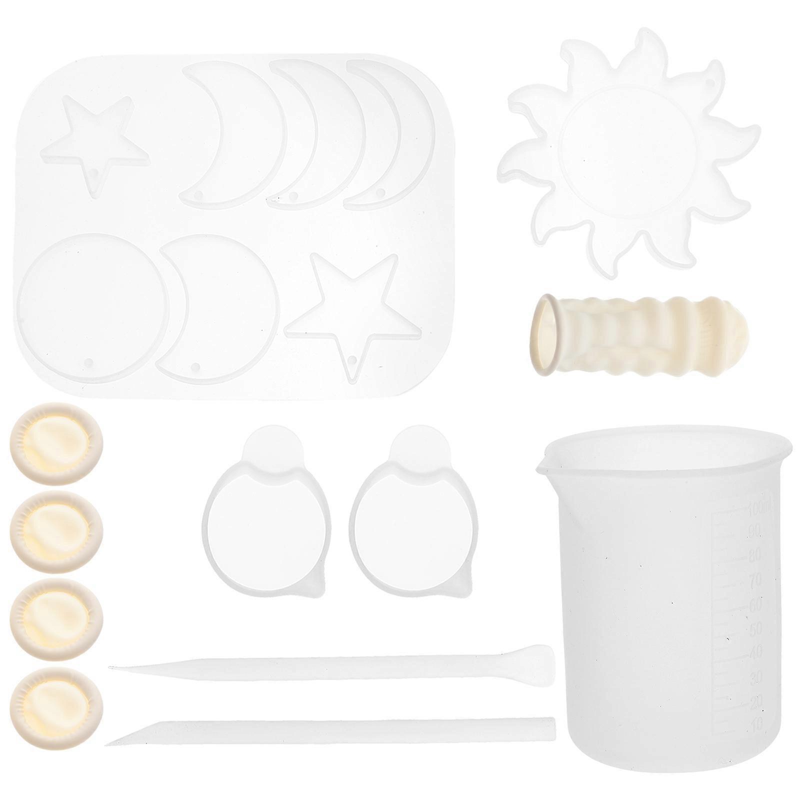 Pendant Mold Set Silicone Jewelry Casting Kit for DIY Use 2Sets Included