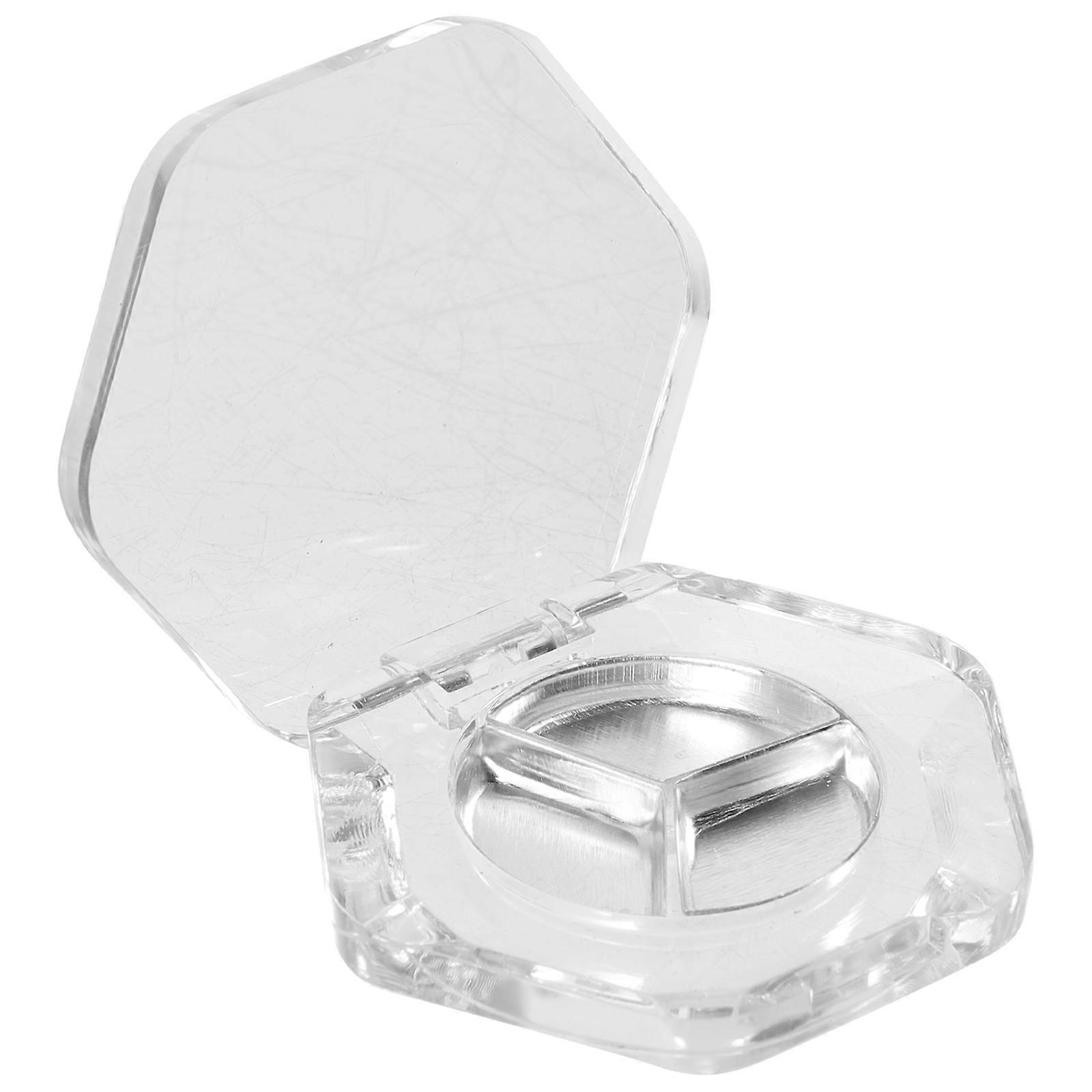 Hexagon Silver Eyeshadow Pan for Storage 24Pcs Small Makeup Palettes