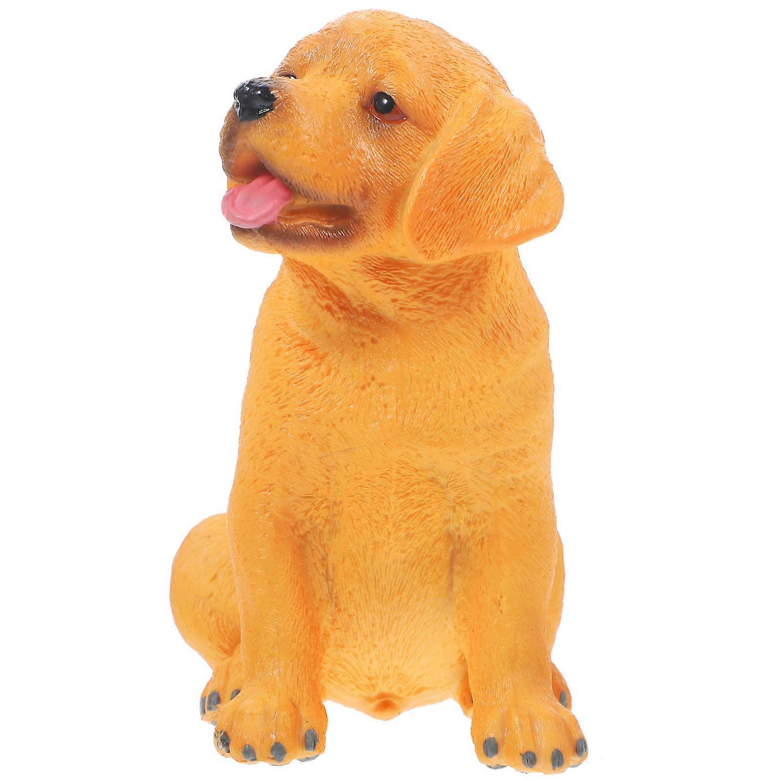 Simulation Dog Model Plastic Dog Model for Decor 2Pcs Adorable Puppy Figurines