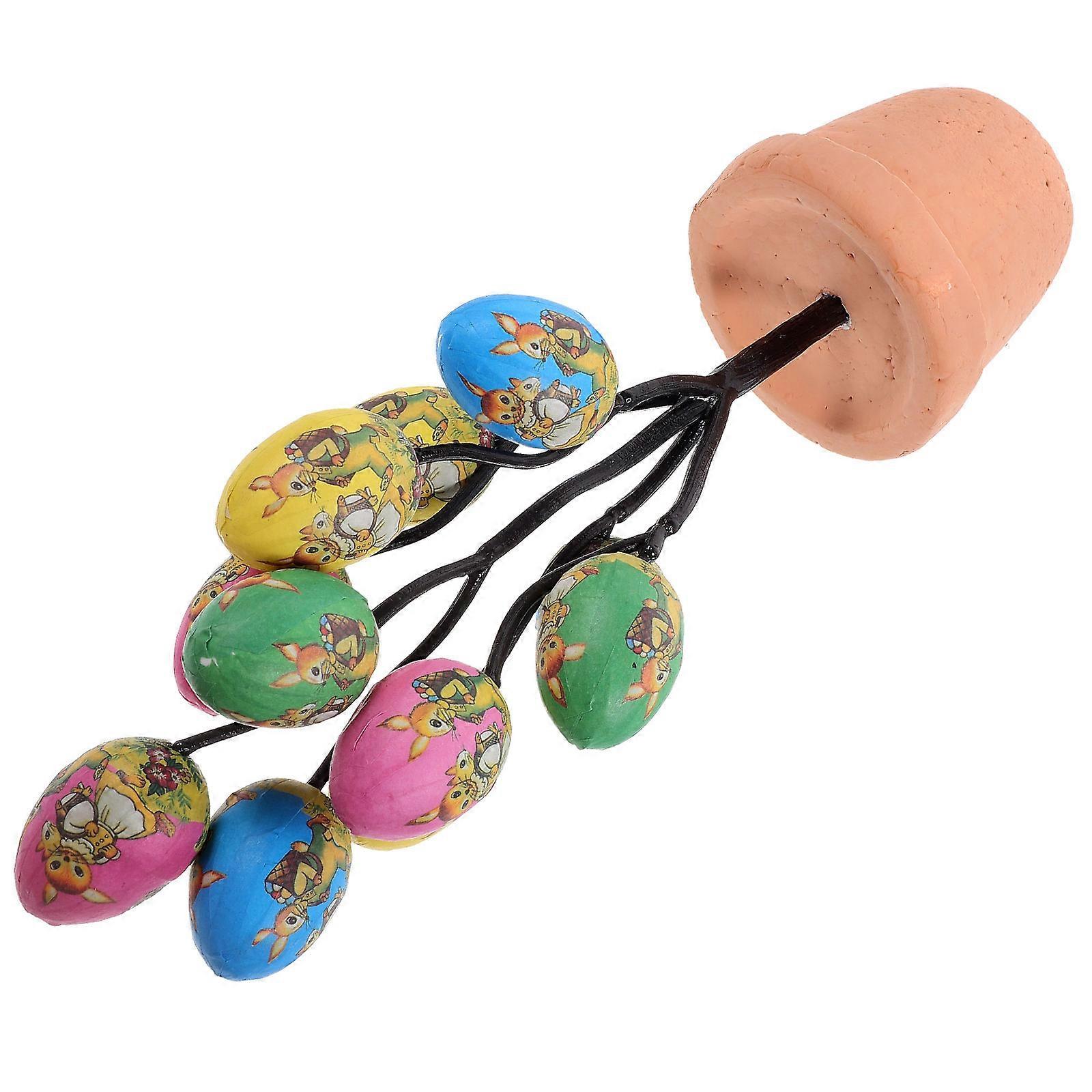 Easter Egg Bonsai Statue for Decor Foam Easter Party Decorative Figurine