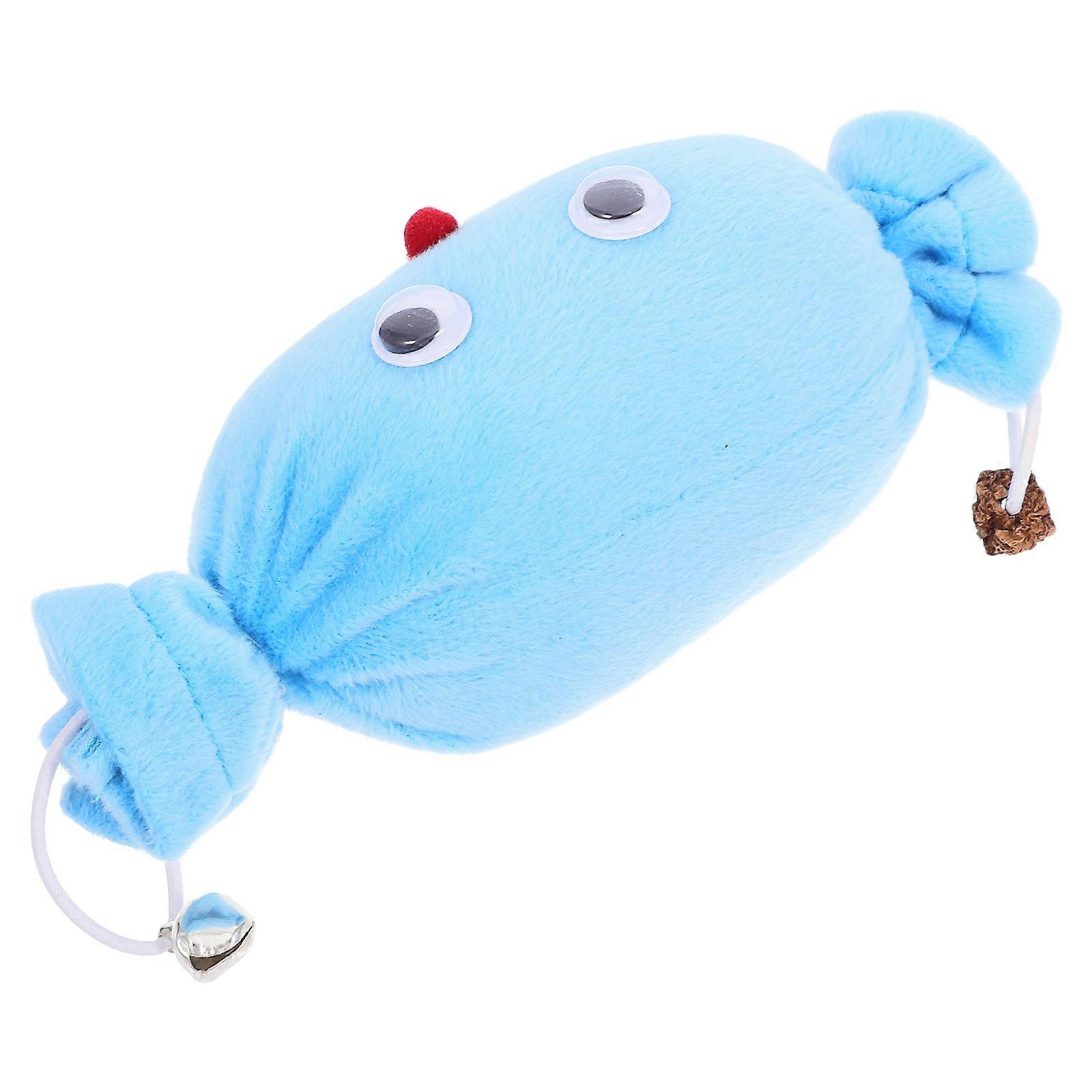 Interactive Plush Cat Toy Soft Candy Shape for Chewing 2Pcs Set