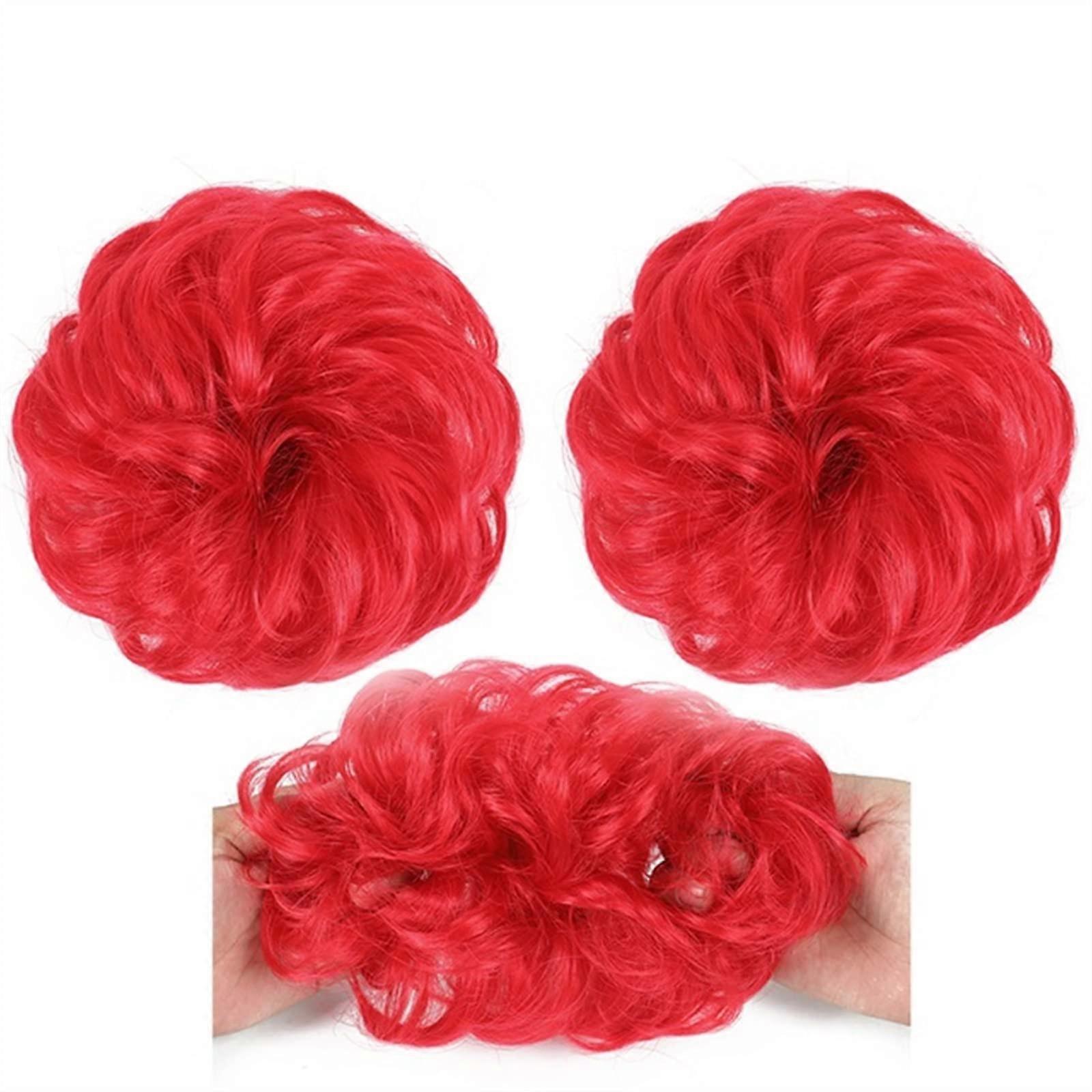 Hair Bun Extensions Elastic Band Donut Hairpieces For Women Messy Bun Scrunchie Curly Chignon Color 89