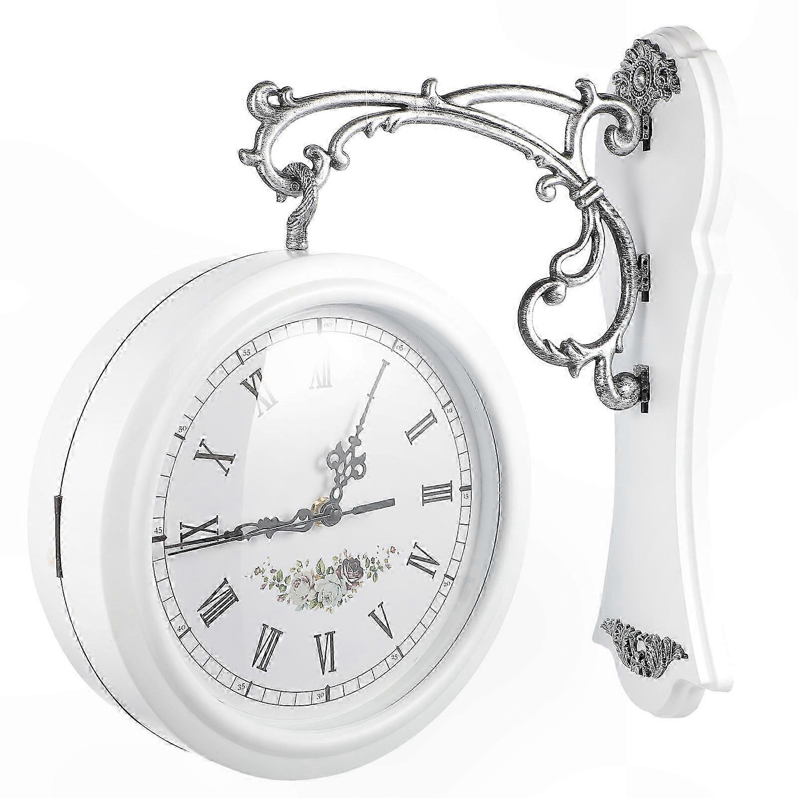 Contemporary Double-Sided Wall Clock with Rotating Feature - Clear Markings, Simple Setup, Stylish Decoration for Indoor Spaces