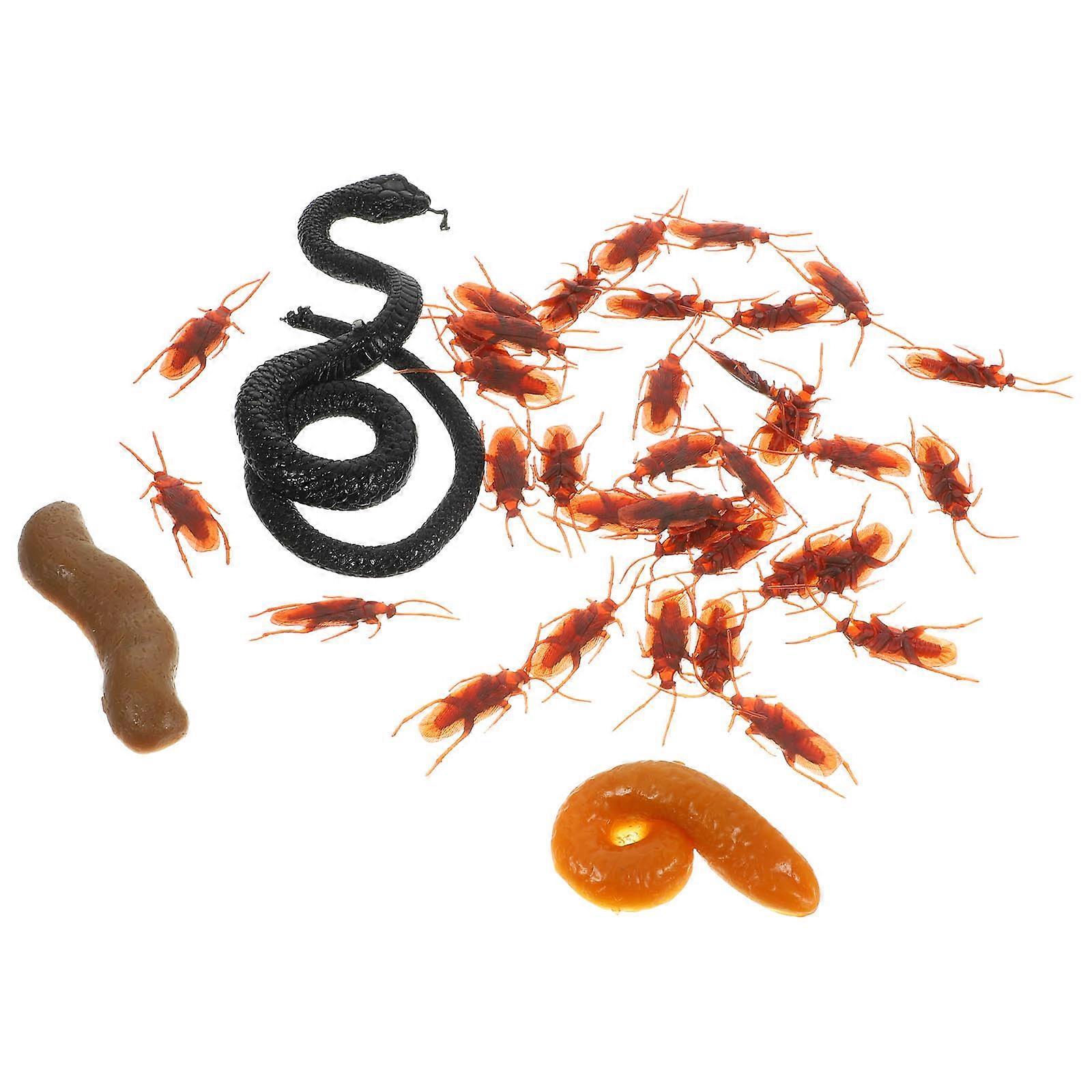 Halloween Fake Snake and Poop Prank Toys for Party 5Sets