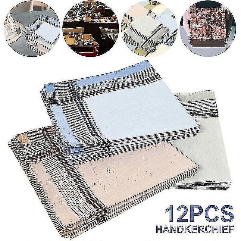 Pañuelos de algodón para hombre, reutilizables, 38 x 38 cm