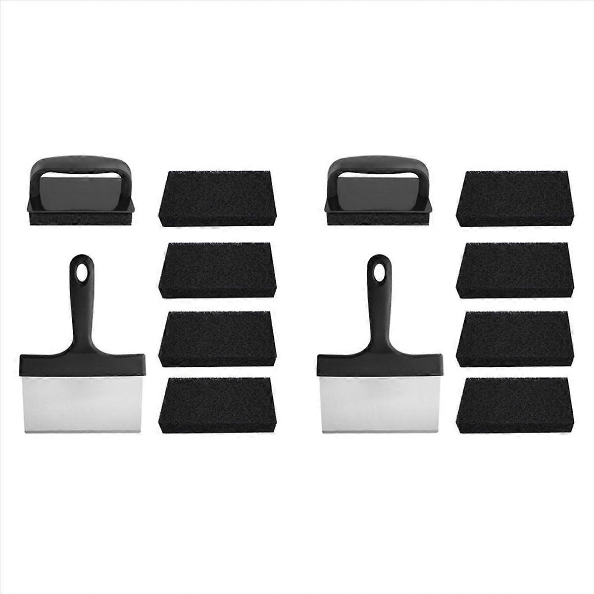 2X Versatility Griddle Cleaning Kit Grill Cleaner Tool Set for Hot or Cold Surfaces Scraper Cleaning