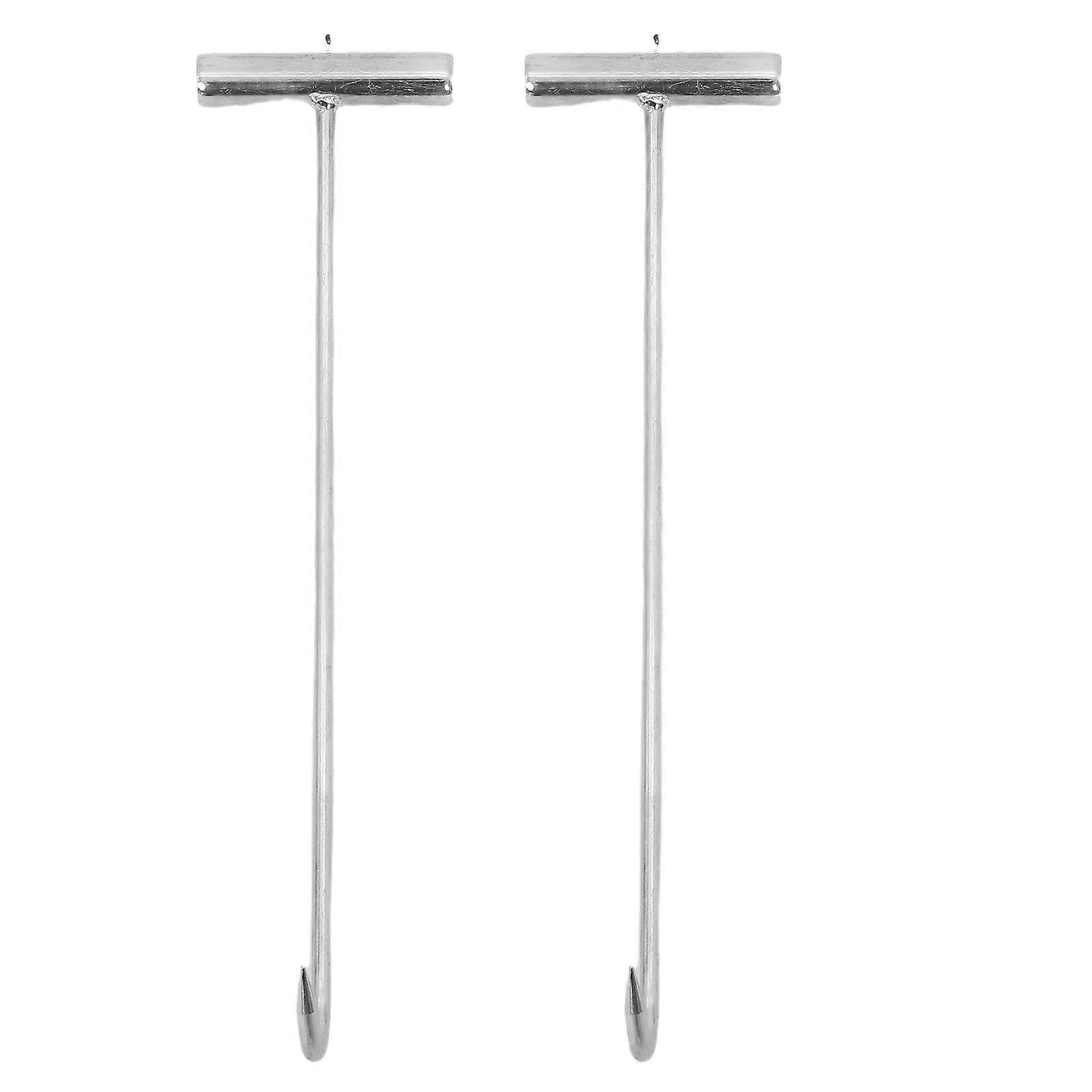 Heavy Duty Manhole Cover Hook Storm Drain Cover Pull Hook 2Pcs Set