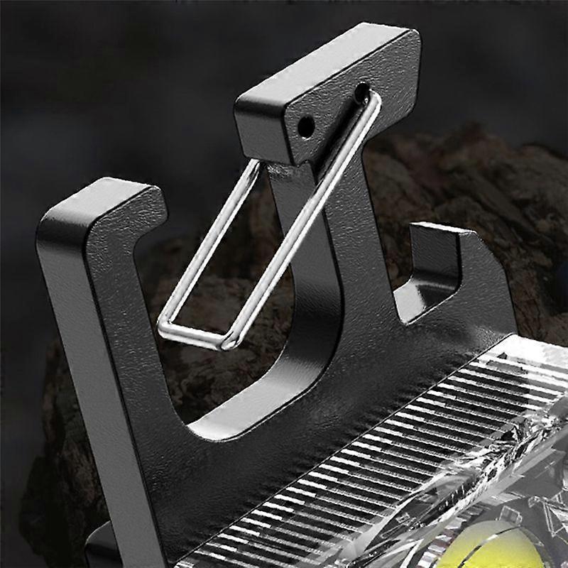 LED COB Keychain Light Solar Type-C Portable Waterproof Flashlight