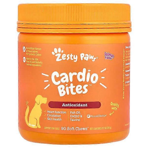 Zesty Paws, Cardio BitesÃÂ¢ÃÂÃÂ¢, For Dogs, All Ages, Salmon, 90 Soft Chew, 11.1 oz (315 g)