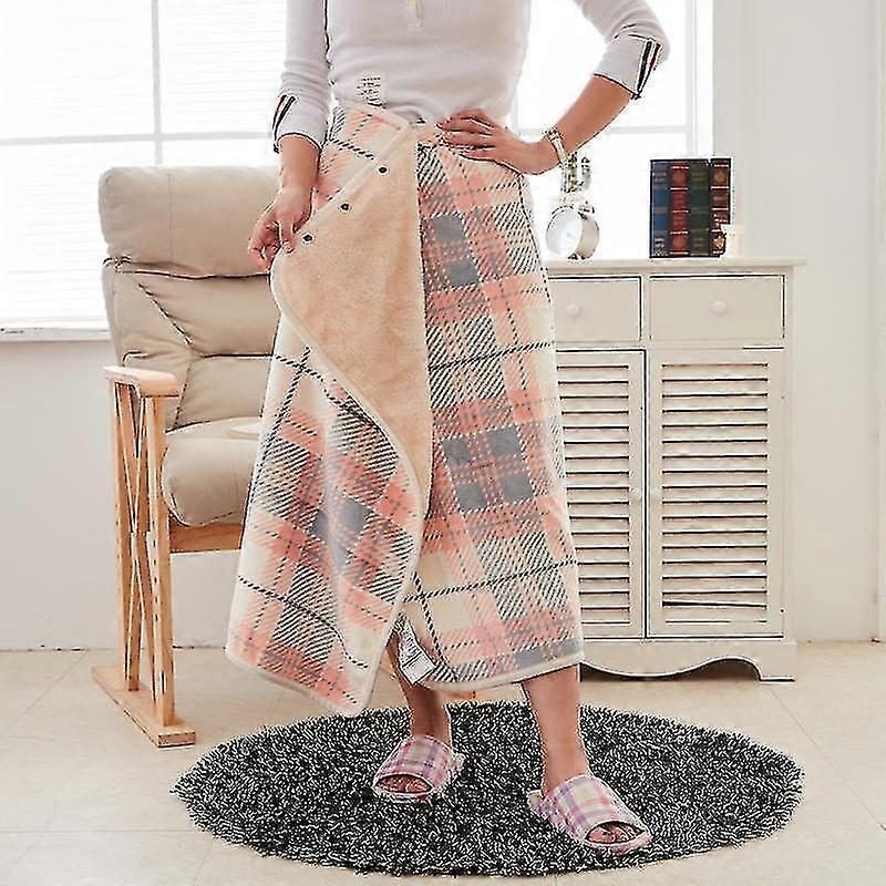 Large Thickening Usb Electric Heated Blanket Wrap Shawl With Buttons Wearable And 3 Heating Levels Portable Heating Warming Blanket, For Car Office Ho