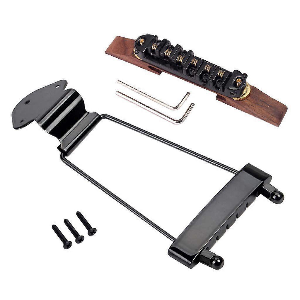 6 String Archtop Jazz Guitar Trapeze Tailpiece Saddle Bridge Set