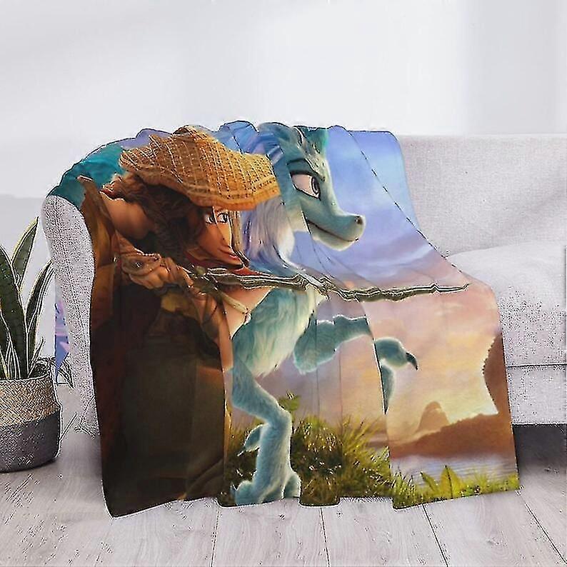 Cobertor Raya e The Last Drange com nome personalizado, cobertor estampado de flanela macia, lã quente, cobertores para videogames, para casa, cama, sofá, colchas