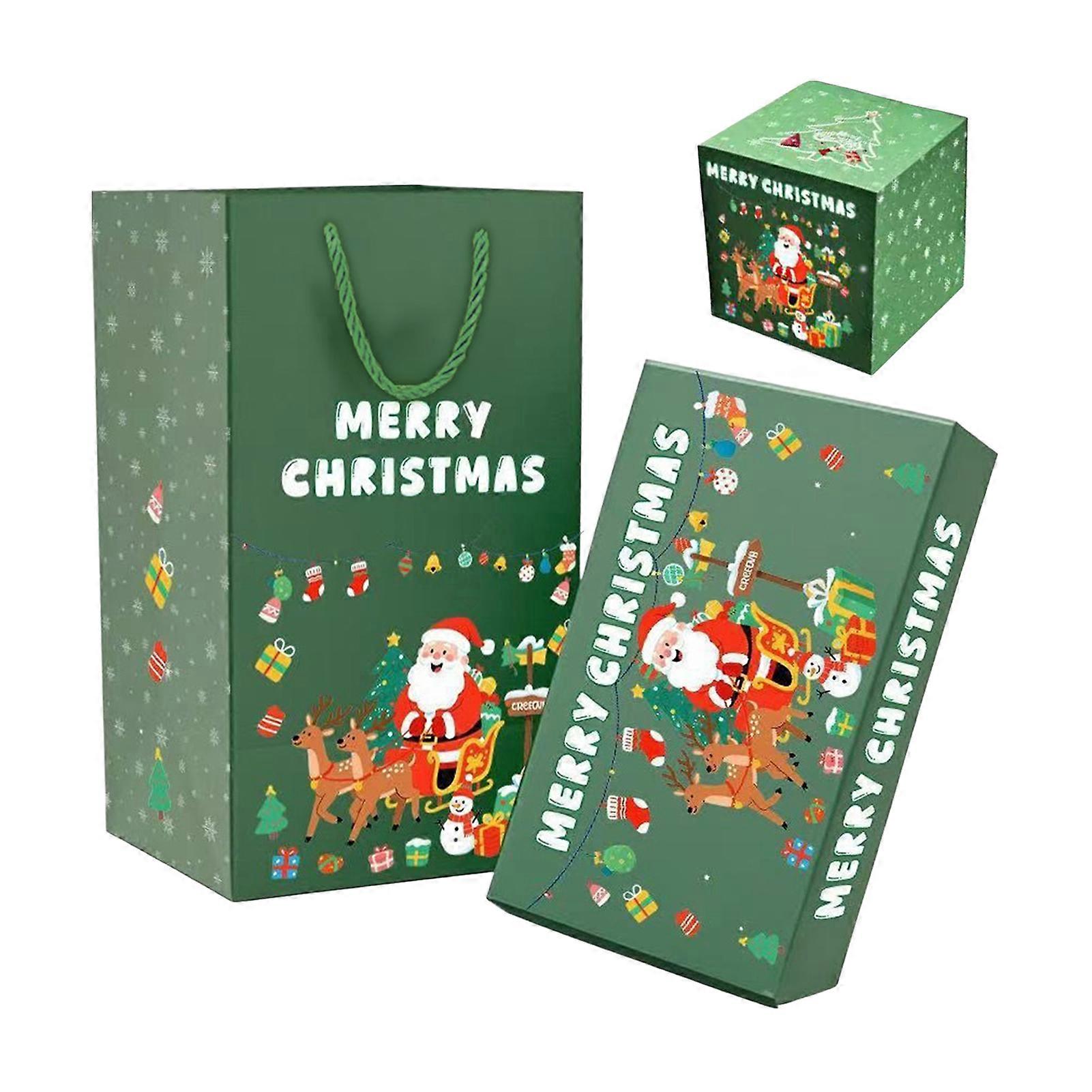 Weihnachts-Pop-Up-Geschenkbox-Set, faltbare Spring-Überraschungsbox für Geburtstag, Urlaub