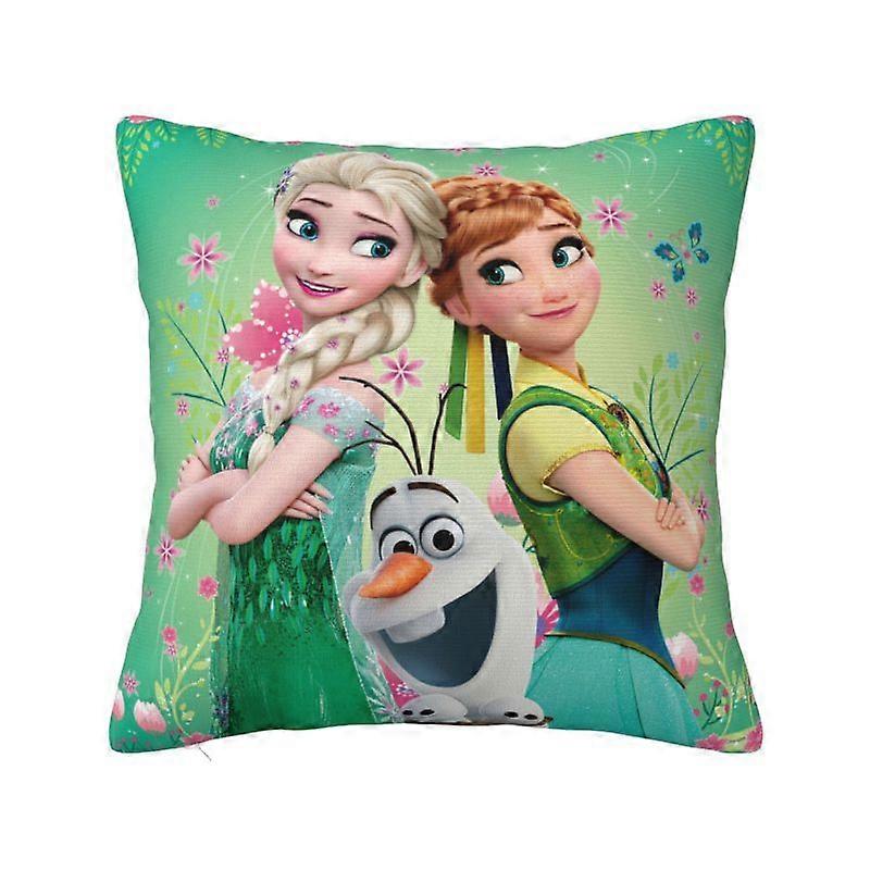 c229カスタム漫画冷凍プリンセススロー枕ケースホーム装飾的なかわいいクッションカバーソファチェアスクエアポリエステル枕カバーkjs229