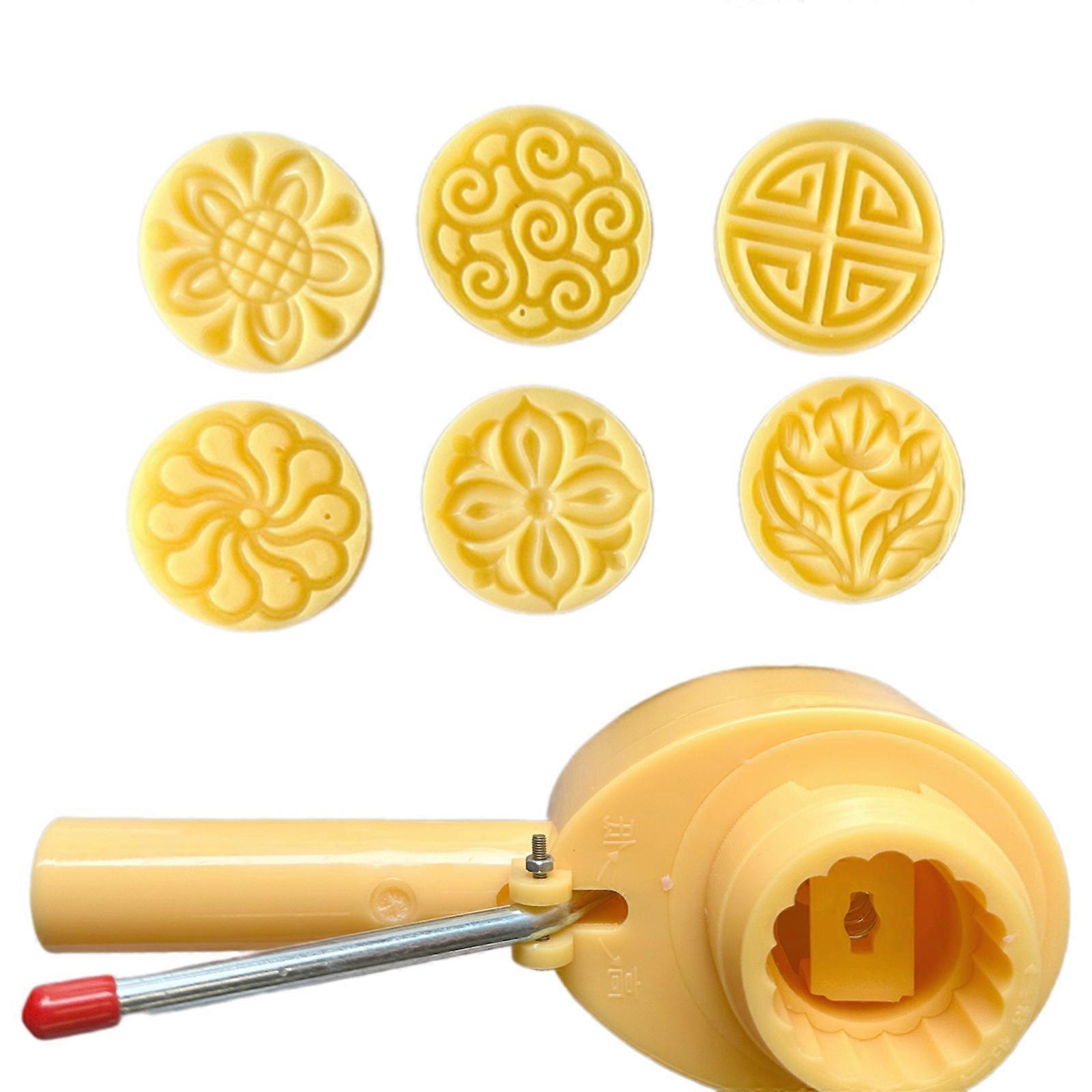 Effective Ice Skin Mooncakes Tool Set Beautiful Mooncakes Pastries Molds with Decorative Stamp for Baking Enthusiasts Multicolor