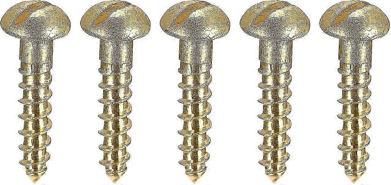 100Pcs M2x10mm Brass Half-Round Head Self-Tapping Screws(Copper)
