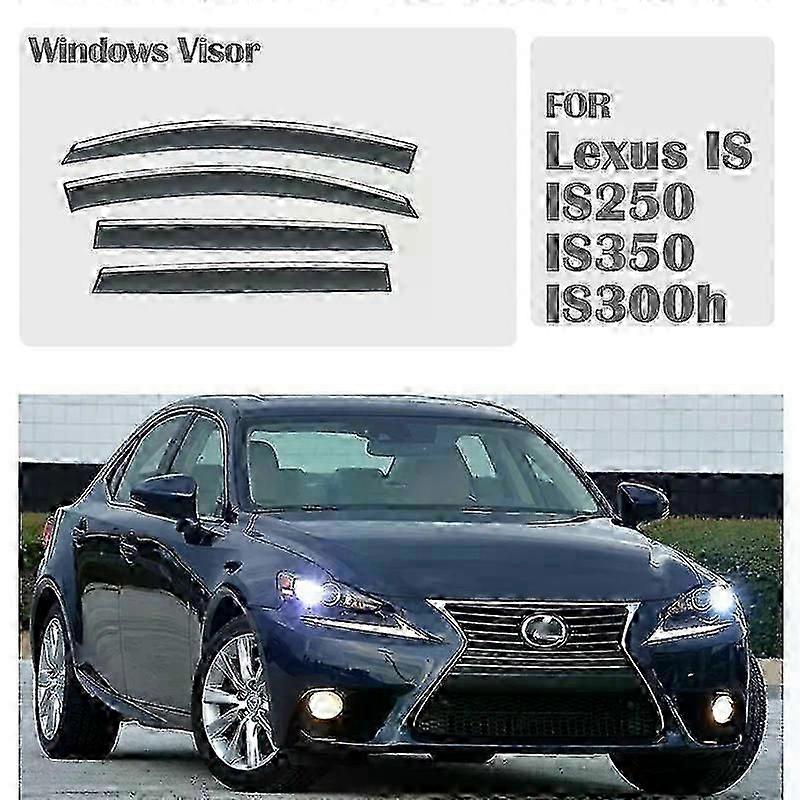Exquisite Suitable for Lexus IS IS250 IS350 IS300h 2014-2022 Window Visors Rain Guard Windows Rain Cover Deflector Awning Shield Vent Guard Shade