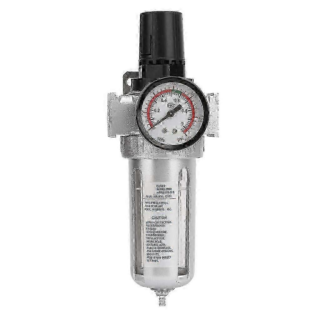 Air Pressure Regulator, BSP 1/2" Air Compressor Moisture Water Trap Filter Regulator with Mount Connection