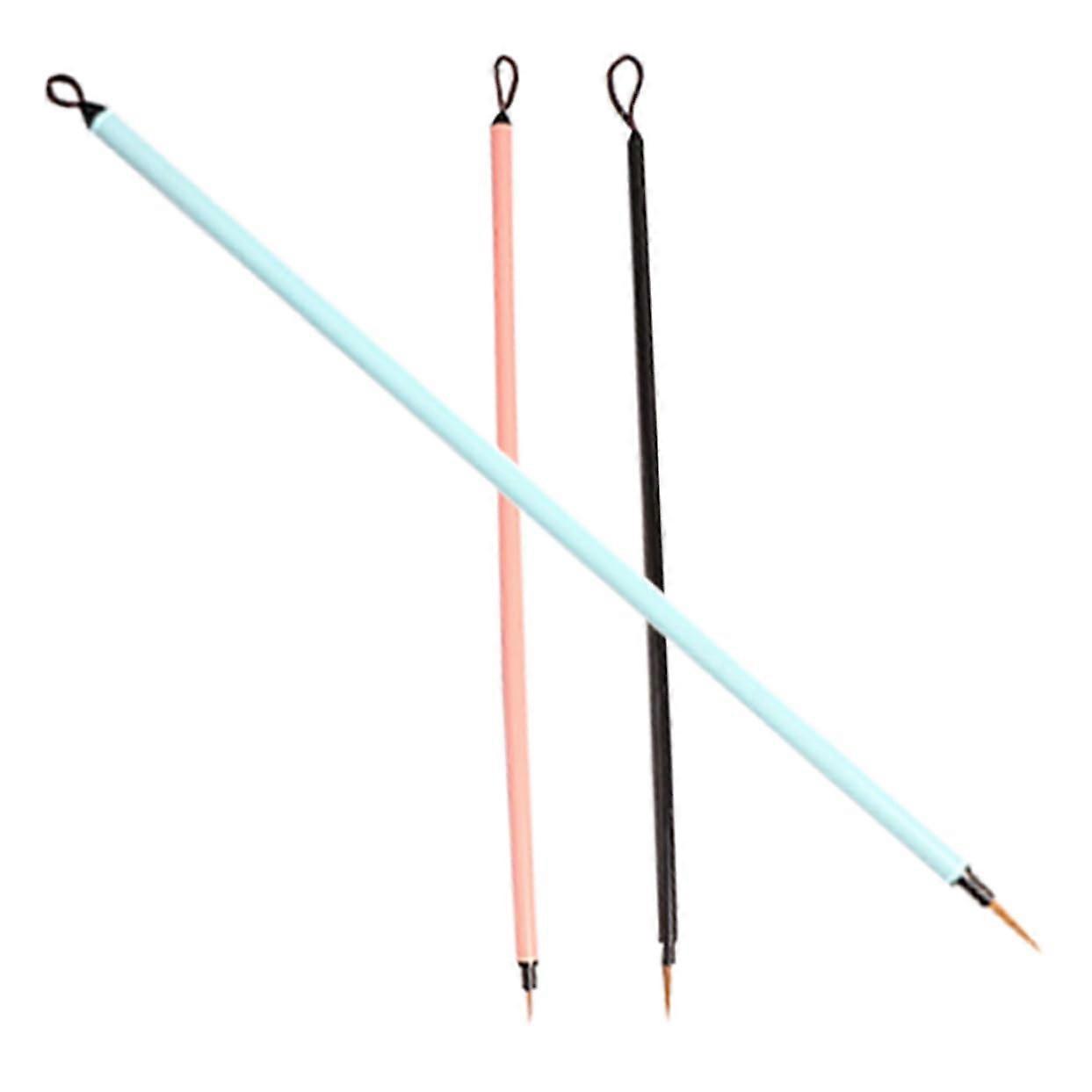 Fine Detailing Paint Brush Set Of 3 For Sign Writing And Decorating Small Brushes