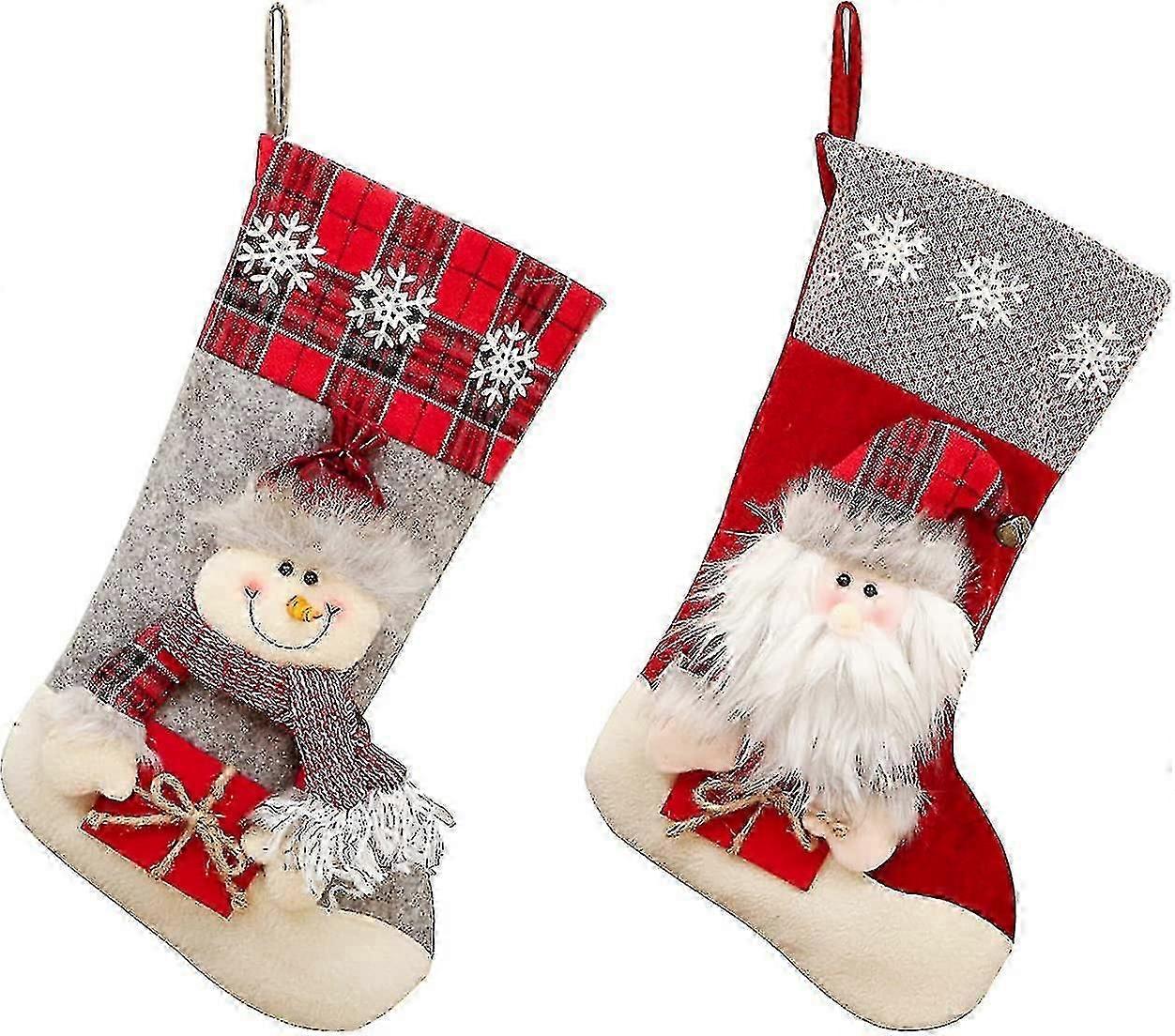 Christmas Socks Christmas Socks Bag Hanging Christmas Socks Large Christmas Bag 1 Pair
