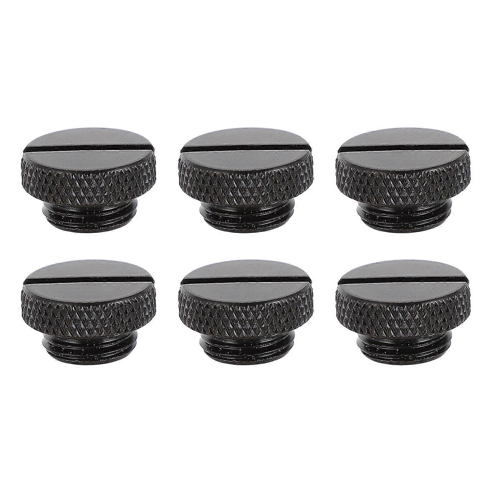 6 PCS Computer Liquid Cooling Stop Plug Replacement G1/4 inch Plug Fitting