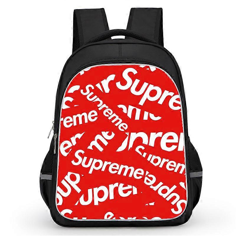 Supreme backpack, large capacity, multi-functional zippered Oxford shoulder bag with back support, lightweight design.