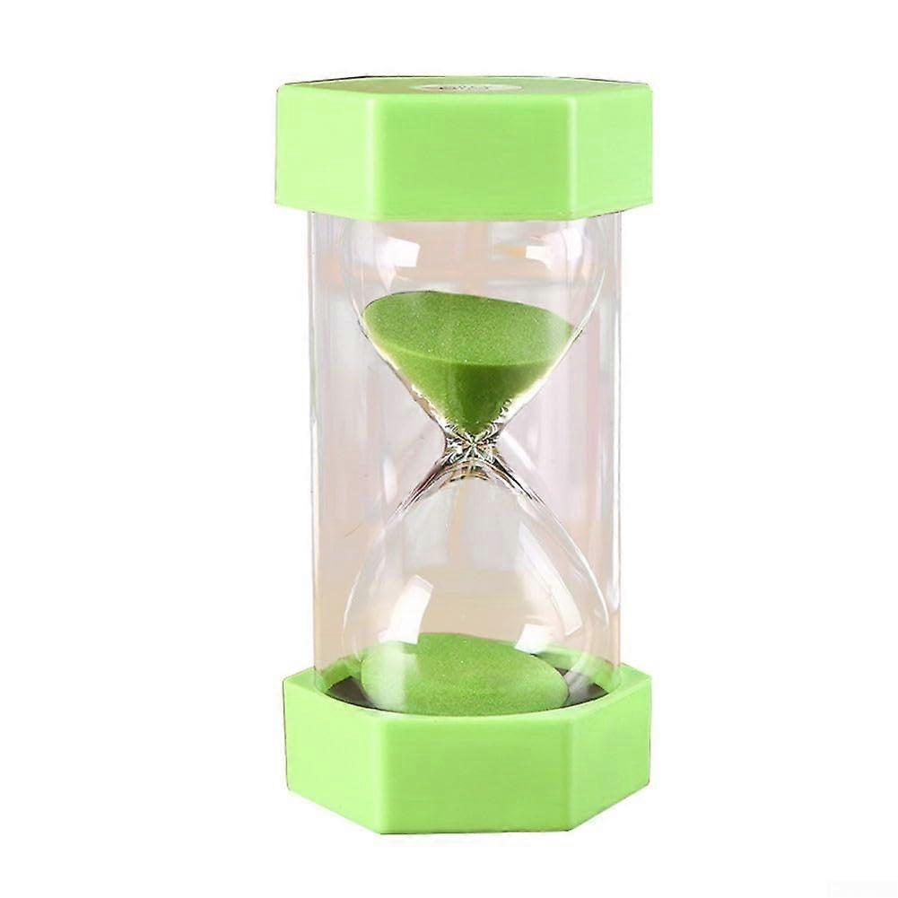 Hourglass Sand Timer with Hexagon Cover, 5 Minute Green, for Classroom, Home, Activity Timing