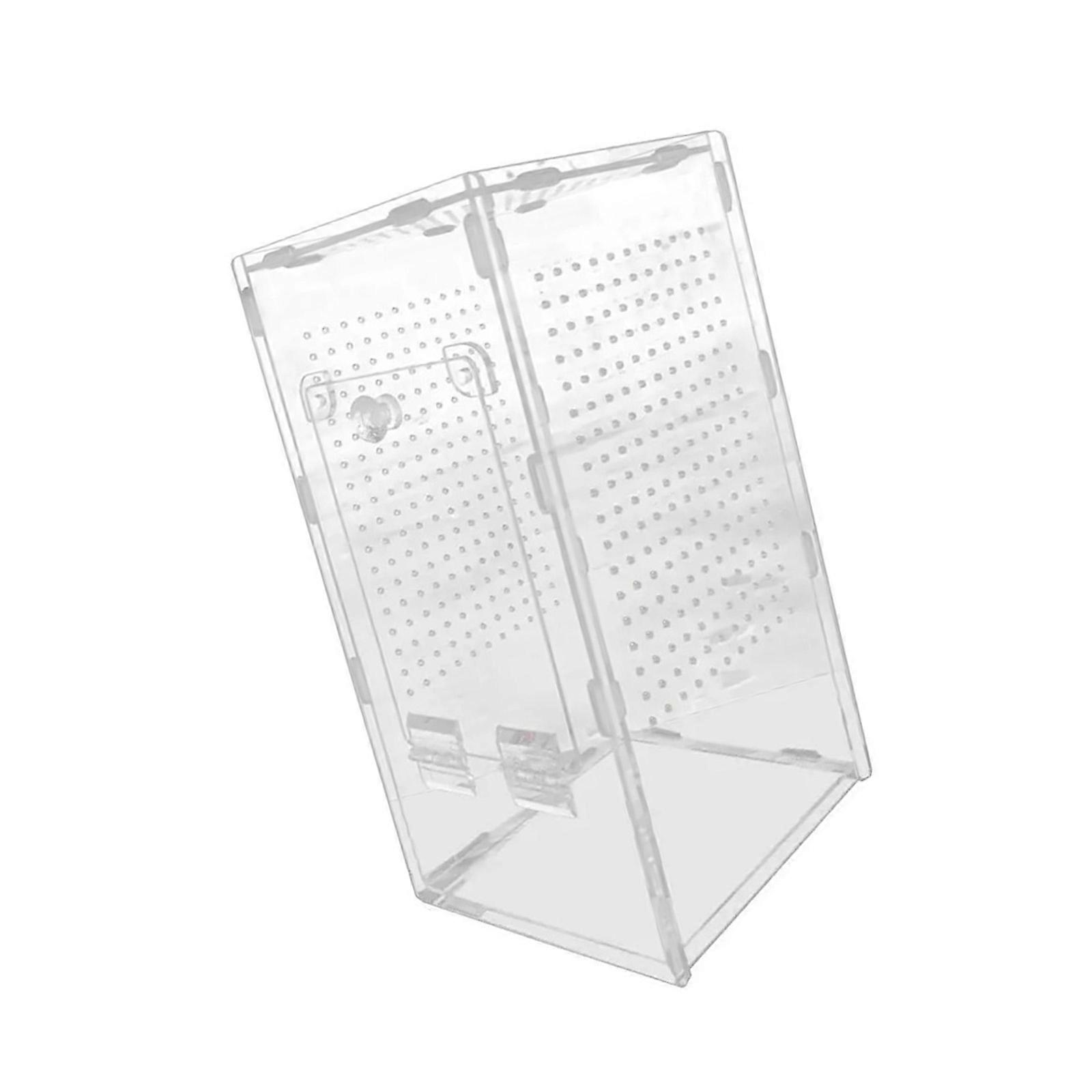 Componentized Clear Acrylic Webspinner Pen Secure Swiveled Feeding Door Exemplary For Tarantulas Arachnids Multicolor