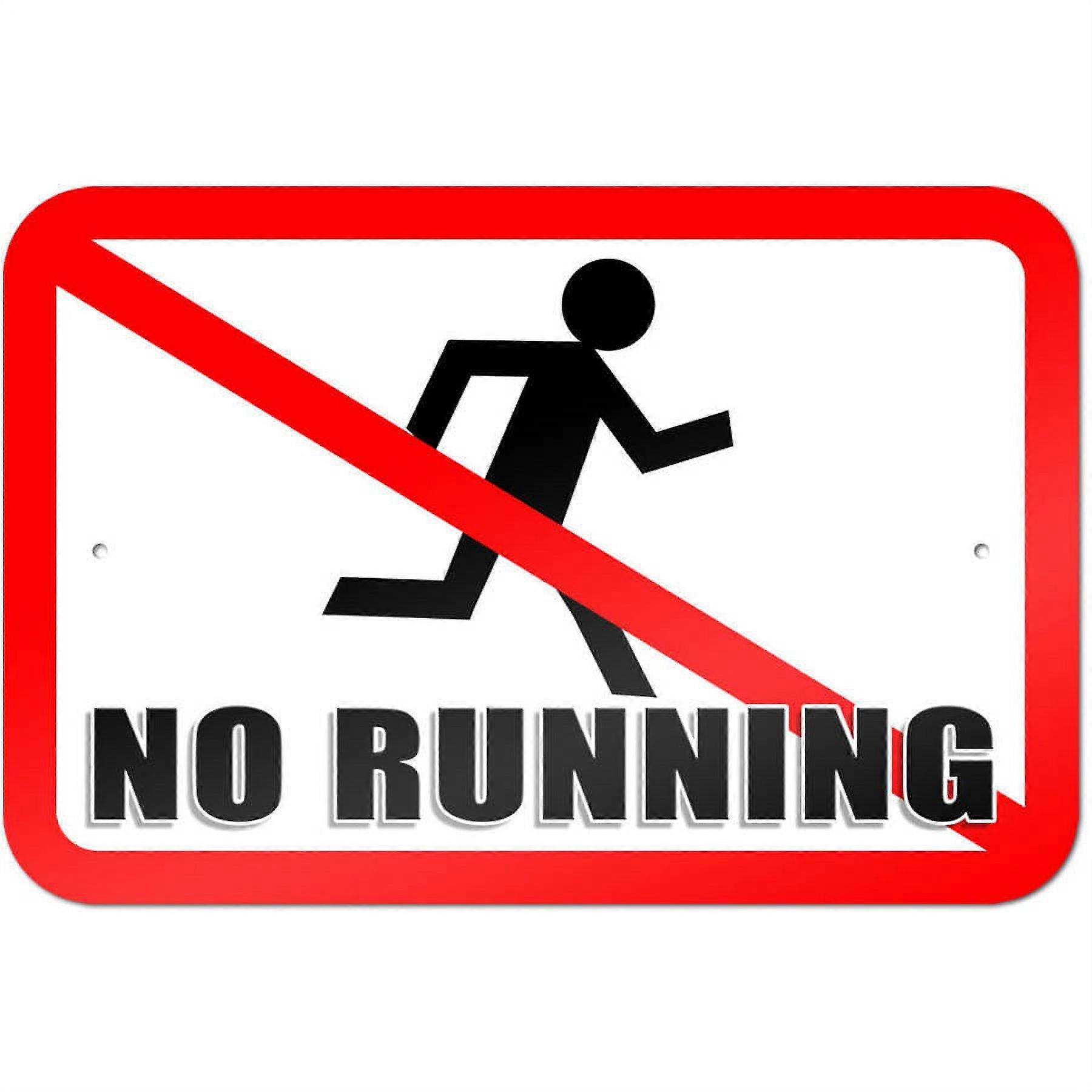 No Running - Pool Area Sign