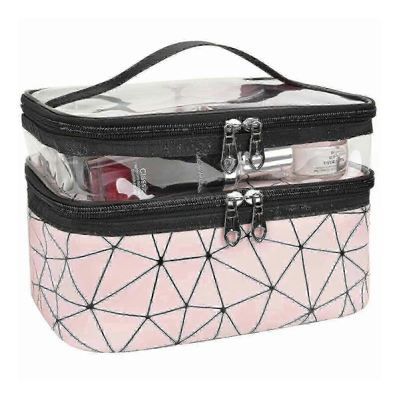 Large Cosmetic Case Makeup Bag Storage Box Handle Organizer