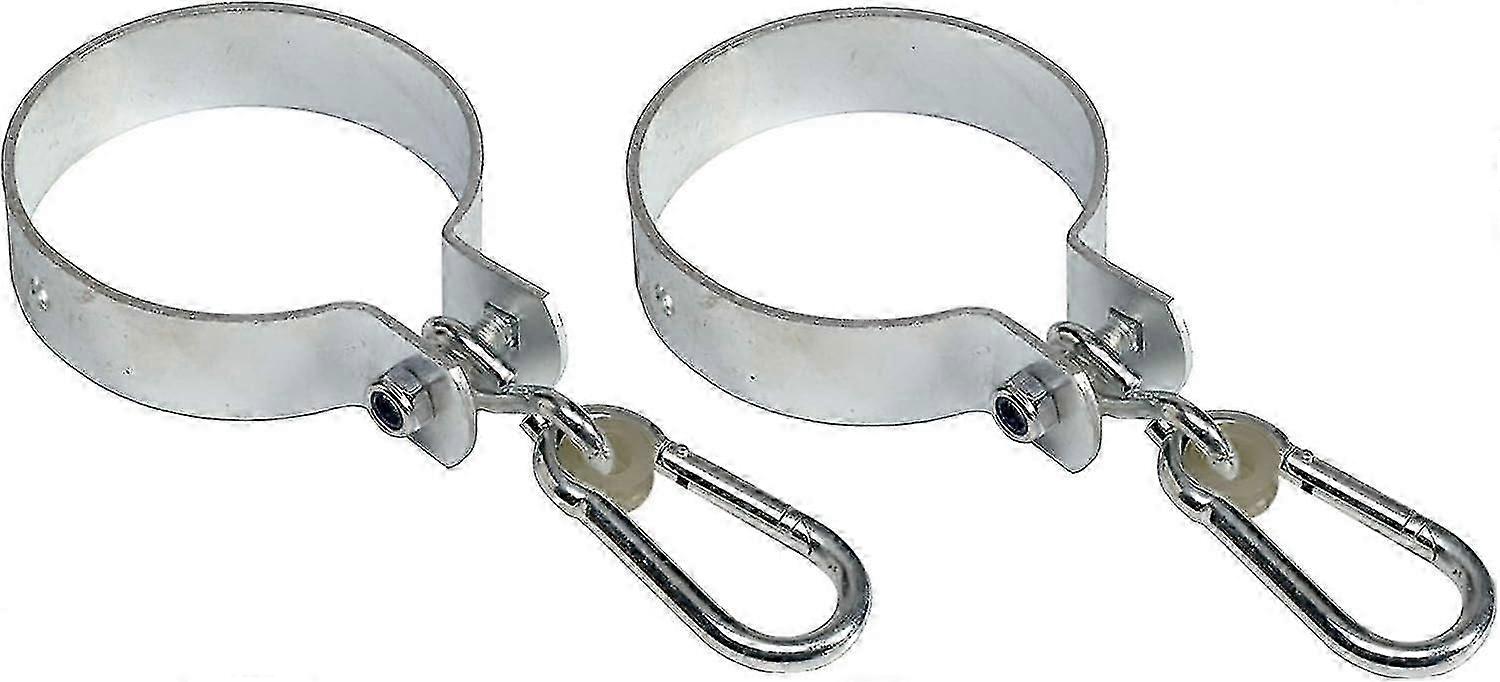Set Of 2 Swing Hooks With Carabiner For Round Beams