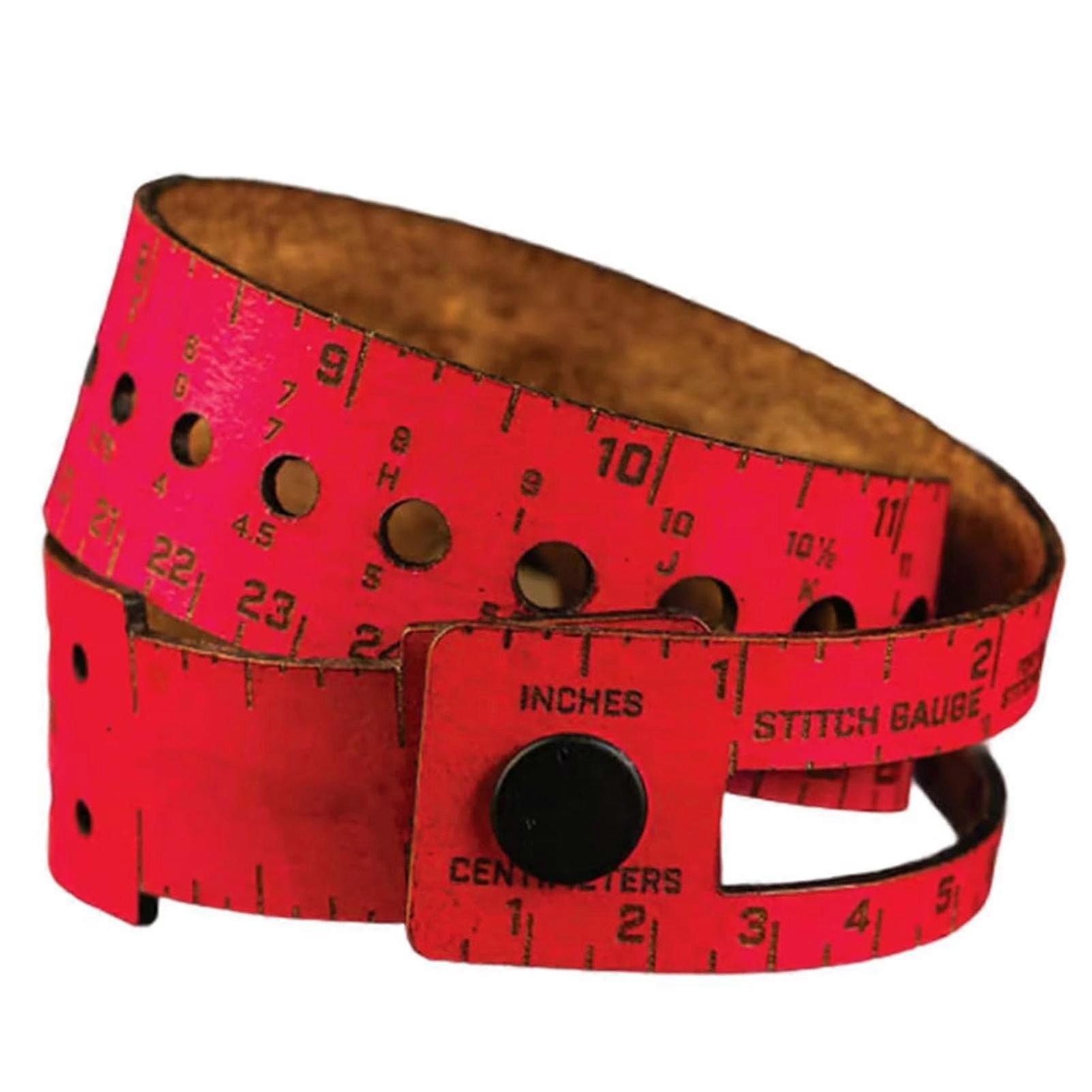 Multi-Function Craft Gauge Stitch Marker Storage for Crocheter DIY leather project companion