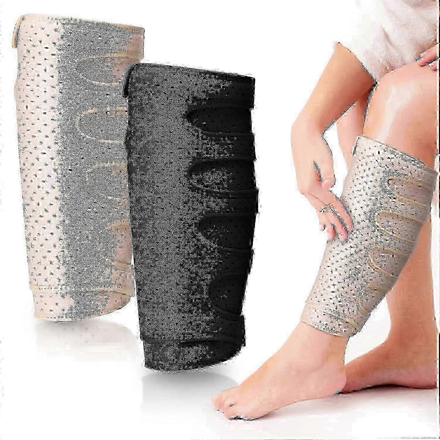 Adjustable Calf Compression Wraps For Lymphedema Swelling (2-pack, 5 Straps)z