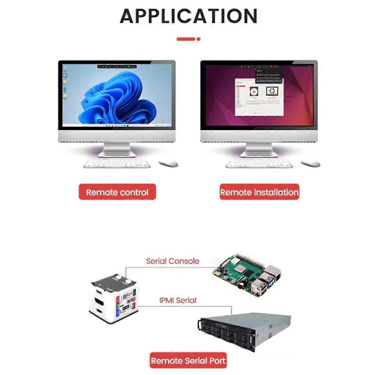 For NanoKVM PiKVM Remote Control Operation and Maintenance Server Mini PiKVM Remote Desktop Server U