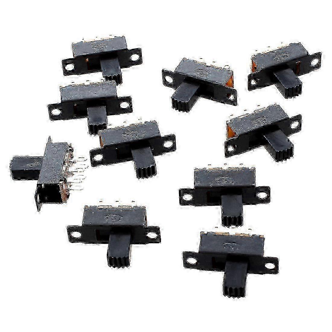 10 Pcs 6 Pins 2 Positions DPDT On/On Mini Slide Switch